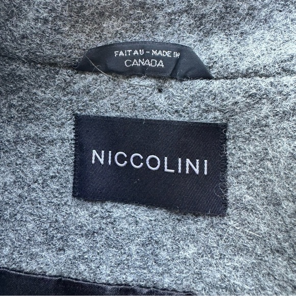 NICCOLINI BLACK WOOL TRENCH COAR WOMAN SIZE 8 - Picture 8 of 10